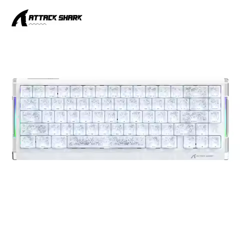 ATTACK SHARK X68HE/R68HE Wired Magnetic Keyboard,Support RT/Snap Tap/DKS/MT/TGL,Rapid Trigger,8KHz G