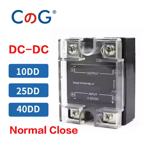 CG 10A 25A 40A DD NC Normally Closed SSR Single Phase DC Control DC Heat Sink SSR-25DD 40DD NC Solid