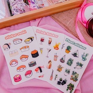 Custom aesthetic plant, concrete, sun sticker waterproof sticker/