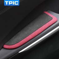 TPIC Alcantara Car Armrest Pad Door Handle Mat For BMW E90 F30 F32 G20 3 Series F10 F07 G11 X3 X4 M 