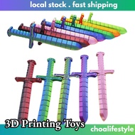 20cm 3D Printing Sword Mainan Budak Lelaki Sword Minecraft Mainan Pedang Prop Toys Light Saber Mini 