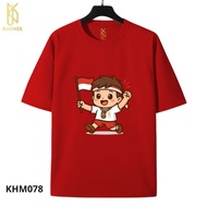 KAUNIX ADULT T-shirt (KHM078) August 2025 Indonesian Independence Day T-shirt Indonesian Independenc