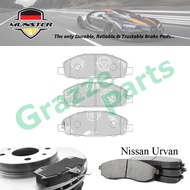 Münster Disc Brake Pad Front for Nissan Urvan (5th Gen) E25 2.5 (D) 3.0 (D) 2001-2012 QR25DE ZD30DD