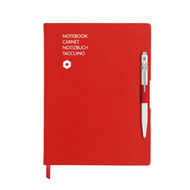 Office筆記本A5(紅)+849原子筆(白色)【瑞士卡達 CARAN D’ ACHE】 (新品)