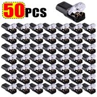 10-50ชิ้นปลั๊ก2Pin ฝาครอบกันฝุ่นกันน้ำหัวต่อสายขั้วปลายสายไฟแบบกดสายรถยนต์ขั้วต่อไฟฟ้ารถยนต์