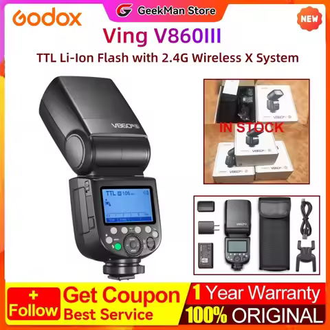 Godox V860III V860 III ON Camera Flash Light E-TTL II HSS Speedlite for Canon/Sony/Nikon/Fujifilm/Ol