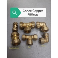 Conex Copper Socket Elbow Tee Copper Fitting 15mm 20mm Copper pipe fitting water pipe fitting tembag