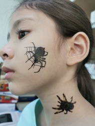 พร้อมส่งสติ๊กเกอร์ รอยสักแมงมุม ฮาโลวีน แทททูรอยสัก ชั่วคราวกันน้ำ Tattoo halloween