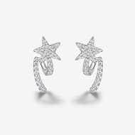 [With Box] HEFANG HEFANG Jewelry Meteor Ribbon Earrings Earrings Light Luxury Earrings Female Birthd