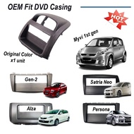 Original Color OEM Fit Single & Double Din Radio DVD Player Casing Perodua Myvi 2005 Alza Proton Gen