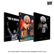 Yordecor UFC Poster Khabib Nurmagomedov Frameblock - Aesthetic Room Wall Decoration