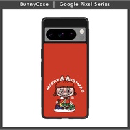 Google Casing Case PIXEL 9 8 7 7a 6 6a 5 4 4A 5G 4G Pro XL Labubu Merry Christmas LZ0299