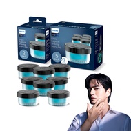 PHILIPS 飛利浦 刮鬍刀無線清潔盒替換刷頭清潔液 CC12/51 2入+CC16/51 6入組 CC12/51、CC16/51 1組 單色