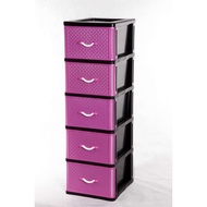 5 Tiers Drawer Plastic Storage Drawer Clothes Drawer Storage Cabinet Rak Baju Laci Baju Kitchen Ward