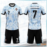 Áo Đấu Bóng Đá Bồ Đào Nha Sân Khách 24/25 Siêu Sao Ronaldo - Số 7 Thun Lạnh Mát Mẻ