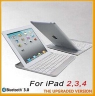 ★New White Aluminum Case Bluetooth Wireless Keyboard Dock★Apple iPad 2 3 4 cover★apple accessories★