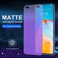 Huawei P40 P30 Lite P20 Pro Nova 8i 7i 7 SE 5T Honor 8X Y5P Y6P Y6s Y7 Pro Y9s Y9 Prime 2019 Blue Ray Light Matte Tempered Glass Screen Protector