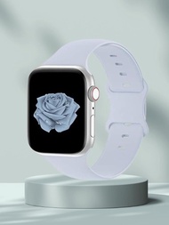 件矽膠運動蝴蝶扣錶帶相容於 Apple Watch 38/40/41/42/44/45/49 毫米，矽膠防水相容 Apple Watch 系列 6/5/4/3/2/1/se 女士男士