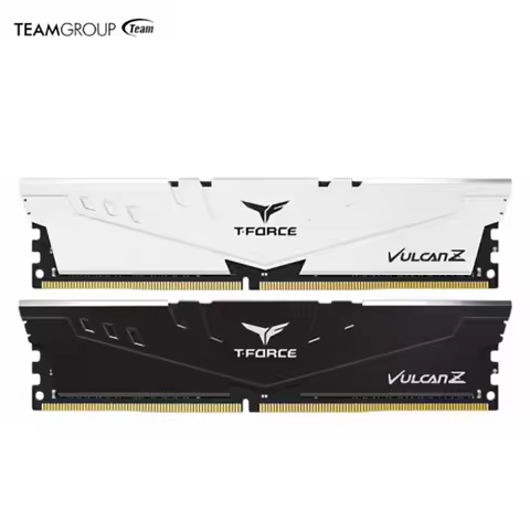 TEAMGROUP T-Force Vulcan Z DDR4 8GB 3200MHz (PC4-25600) CL16 Desktop Memory Module Ram - White / Bla