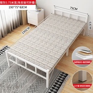 Foldable Bed Single Metal Bed Frame Single Folding Singl Delivery To SG e Bed Office Simple Double Portable Home Temporary Escort 单人床
