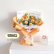 Korean Style Knitting Flower Big Bouquet Gift for Graduation Teacher Valentine Anniversary Birthd