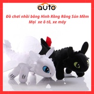 Soft Toothless Dragon stuffed toy for cars and motorbikes