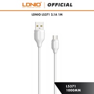 LDNIO LS371 High Speed Data Cable 2.1A Woven Design [Compatible with iPh]