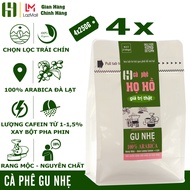 [Gu Nhẹ] 1kg Cà phê rang xay nguyên chất pha phin - Arabica rang mộc đóng 4 Gói 250g - chua thanh th