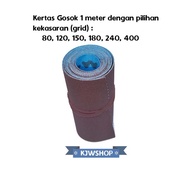 MERAH Sandpaper 1 Meter Rubbing Paper ROL Red Roll Rambutas Rubbing Paper 40 60 80 100 120 150 180 2