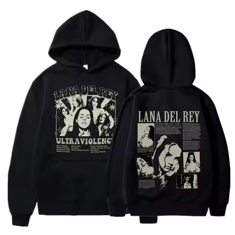 Singer Lana Del Rey Hoodies Ultraviolence Music Album Hoodie Men Women's Aesthetic Fashion Oversized