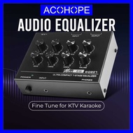 Afope Audio Equalizer Preamp 7 Band Fine Tune for KTV Karaoke - EQ207