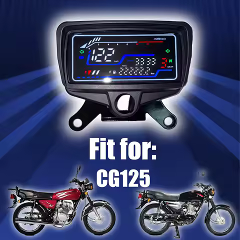 CG125 Motorcycle Accessories Speedometer Moto Digital Display Instrument Tachometer Dashboard for Ho