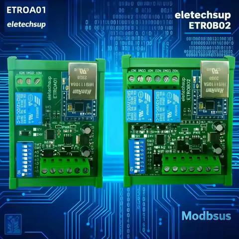 LAN RJ45 Modbus MQTT TCP UDP PLC IO Expanding Board DC 12V/24V Multifunction Network Relay Ethernet 