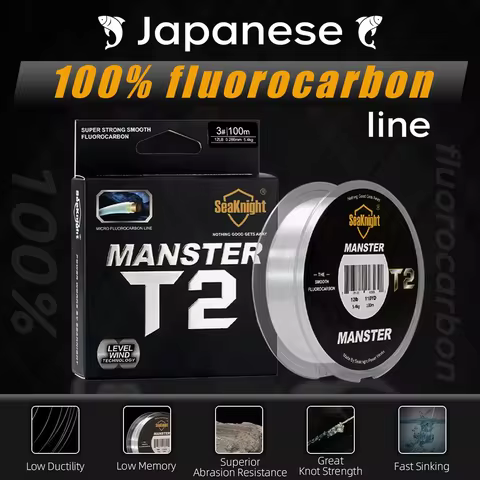 SeaKnight MANSTER T1/T2 100% TRUE Carbon Line Fluorocarbon Coating Carbon Line Fishing Line Leader L