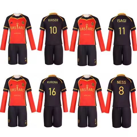 Anime Blue Locking Cosplay Kaiser Ness Isagi Kurona Hiori Cosplay Costume Football Uniform Wig Hallo
