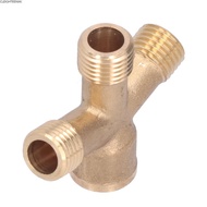CLEIGHTEEN8H Hose Splitter, 4 -Way Brass Hose Cross Connector, Garden Tool Accessory Gold Easy to In