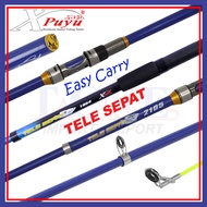 Xpuyu Tele Sepat Joran Pancing Udang Galah Spinning Teleskopik 1.5M-3.0M | Air Tawar | Portable Praw