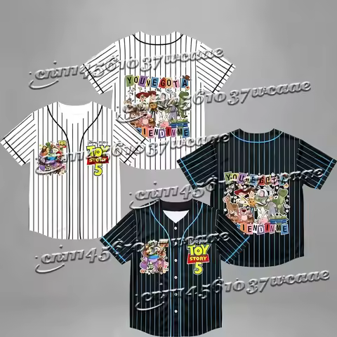 Fashionable Costumes, Personalized V-neck Sports Short Sleeves for Anime Movie Season 5 Baseball Jer