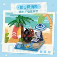 【Mixue Malaysia】Mixue Mainan Blok Bangunan Gaya Percutian  Mixue Holiday Style Building Block Toys 蜜