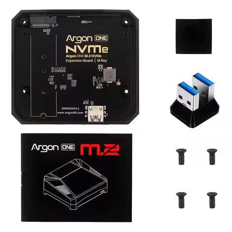 Argon ONE M.2 Raspberry Pi 4 Expansion Board Aluminum Bottom Case USB 3.0 to M.2 SATA NVMe SSD Adapt