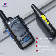 【12.12 Free Earphones】Motorola A6 Mini Walkie Talkie 5W 1~3KM HD Calls 16 Channel USB C Charging Two-Ways Radio Wireless Walkie Talkie For Hotel Outdoor Car Travel