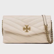 TORY BURCH TORY BURCH Kira Chevron Chain Wallet New Cream 90343