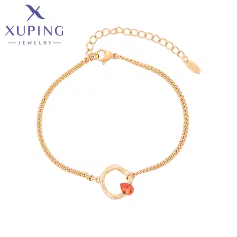 Xuping Jewelry Fashion New Arrival Water Drop Shaped Crystal Bracelet for Women X000651873