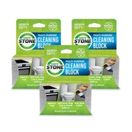 Multi-Purpose Cleaning Block, For Kitchens, Bathrooms, Tools, and More, 3-Pack