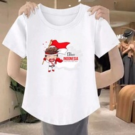 MERAH Bsju Independence 80Th T-shirt Merdka T-shirt 17 Agutus Bju Tops T-shirt August Tops Girls Mer