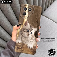 Softcase hp Tecno pova 7 4G 2025 Latest Fashion Case Cat Tecno pova 7 4G Silicone Pro Camera Casing 