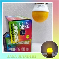 LED EKONOMAT 1W 1 W Watt Yellow DEKO E27 Bulb Yellow 1watt 1w Night Light 1w 1Watt Decorative