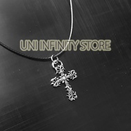 JWNE0573 Gothic Cross Necklace Silver Unisex Men Women Silver Gothic Cross Necklace