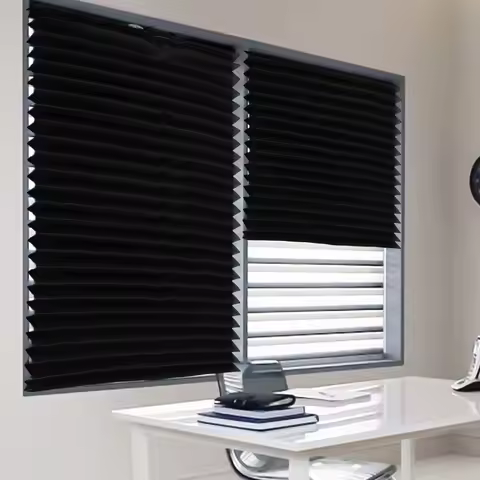 Blinds Fully Blackout Curtains Self-adhesive Cutting Portable Roller Blinds For Bedroom Living Room 