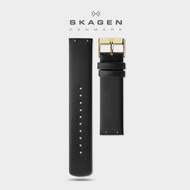 20มม. shiengen Skagen สีน้ำตาลสีดำสีฟ้าสกรูสายนาฬิกาหนังแท้ใช้แทนเบาะสีขาว